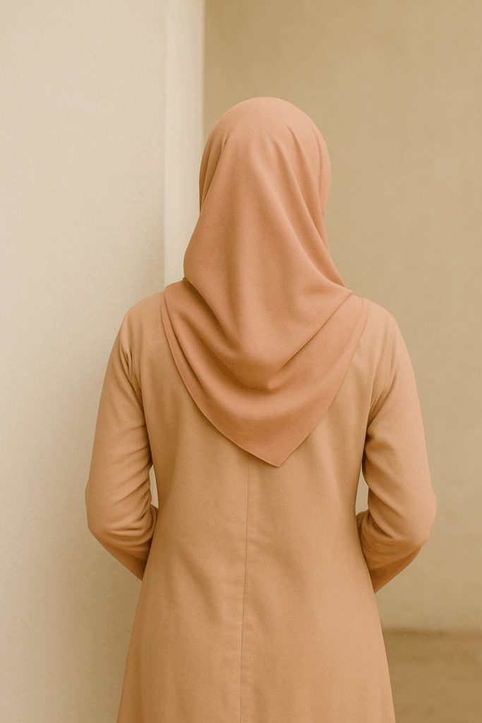 gambar menunjukkan ilustrasi wanita sholihah yang menjaga martabat diri