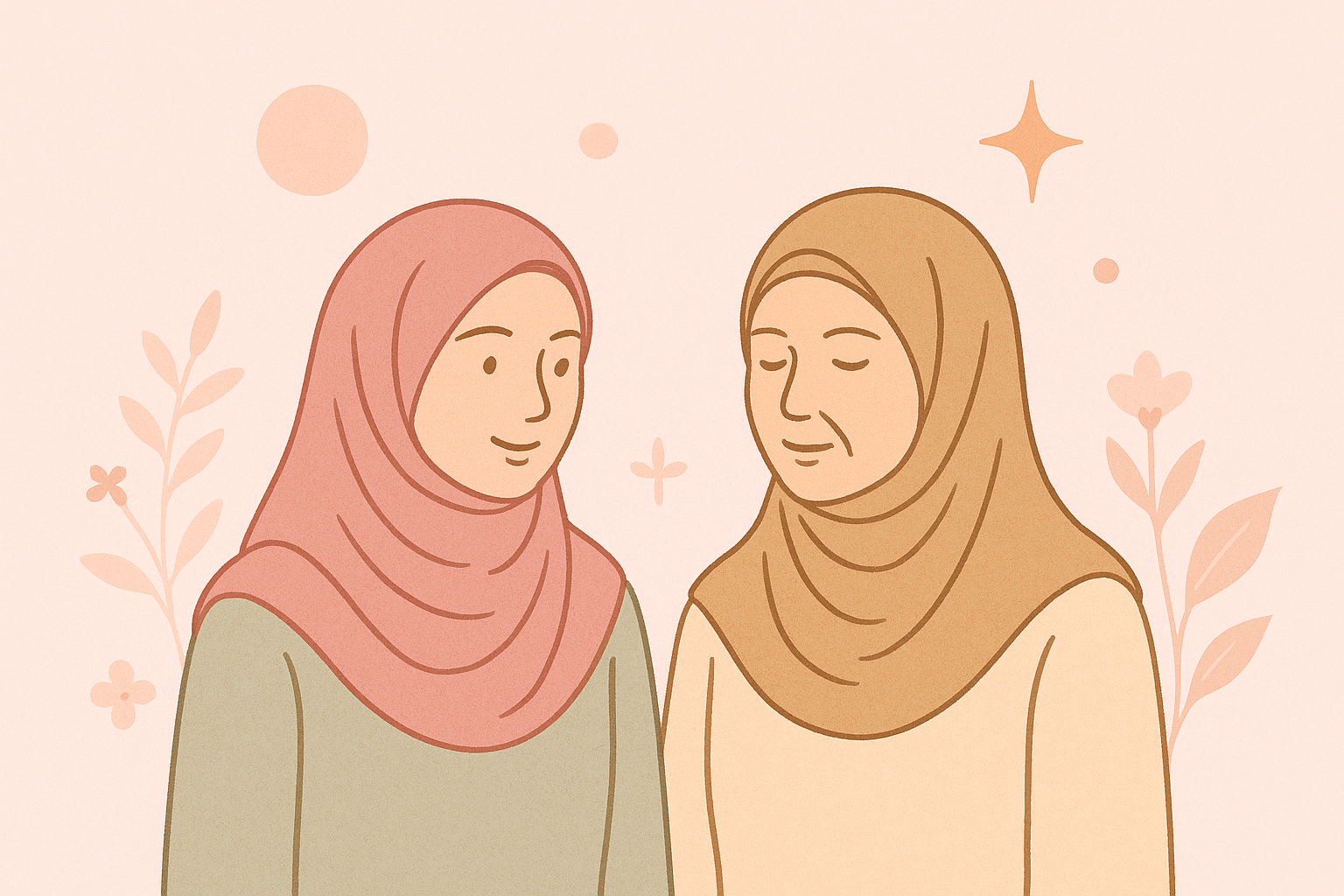 perempuan muslimah berhijab, diibaratkan seperti role model atau tokoh muslimah di zaman rasul yang penuh dengan sifat mulia